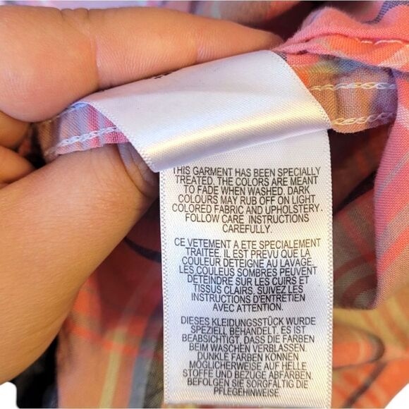 Tommy Bahama Red Plaid Pineapple Button Down Shirt - Picture 6 of 6